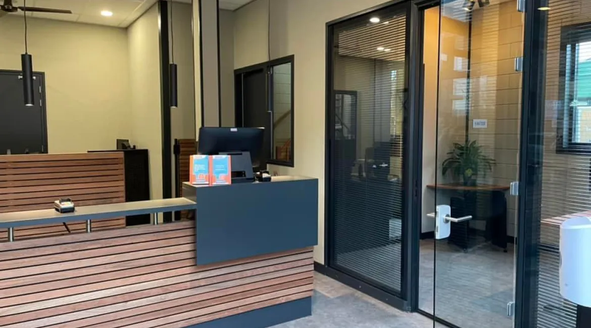 Receptie en wachtruimte