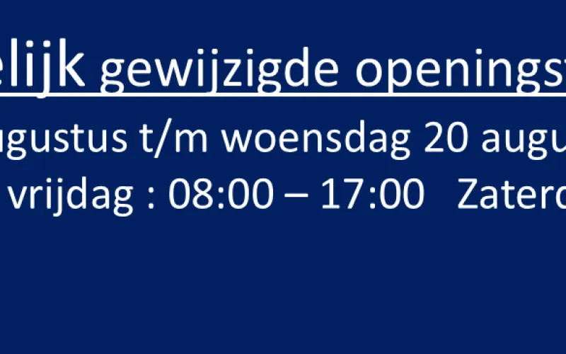 Openingstijden